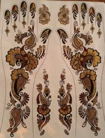 henna water transfer tattoos (HWT-007)